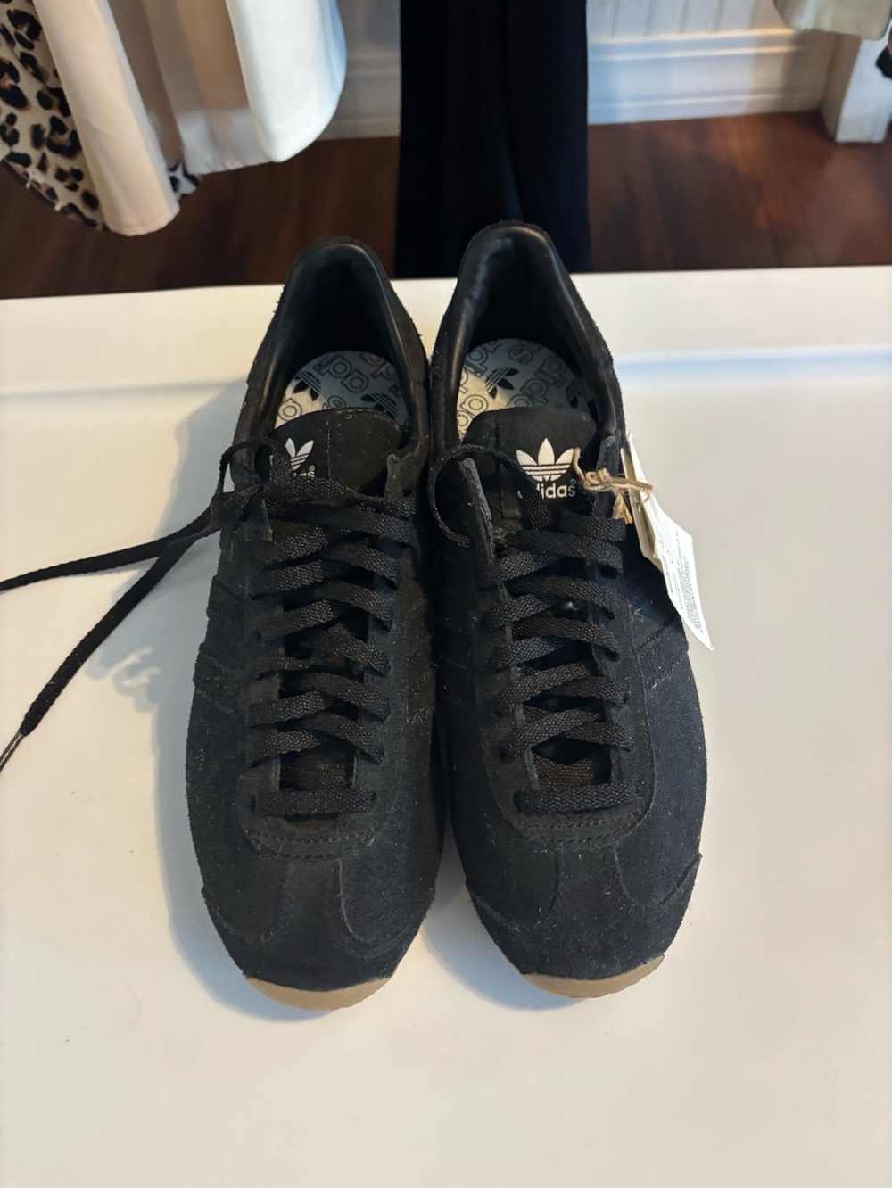 adidas Men’s Black Suede Classic Sneakers